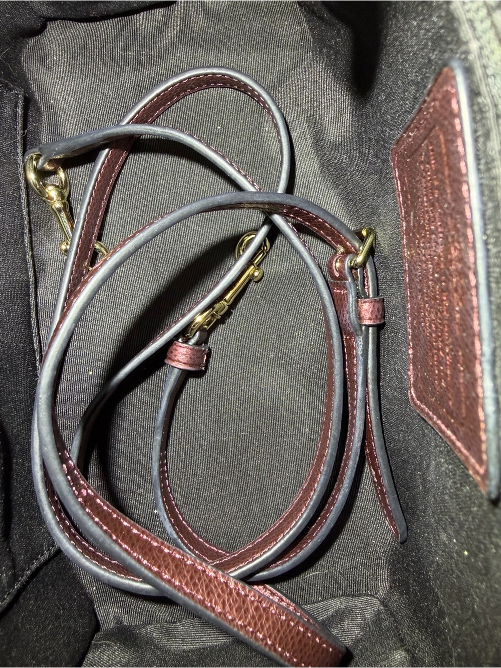 Coach Bennett Metallic Plum Dome Satchel with Gold Hardware - Picture 9 of 10
